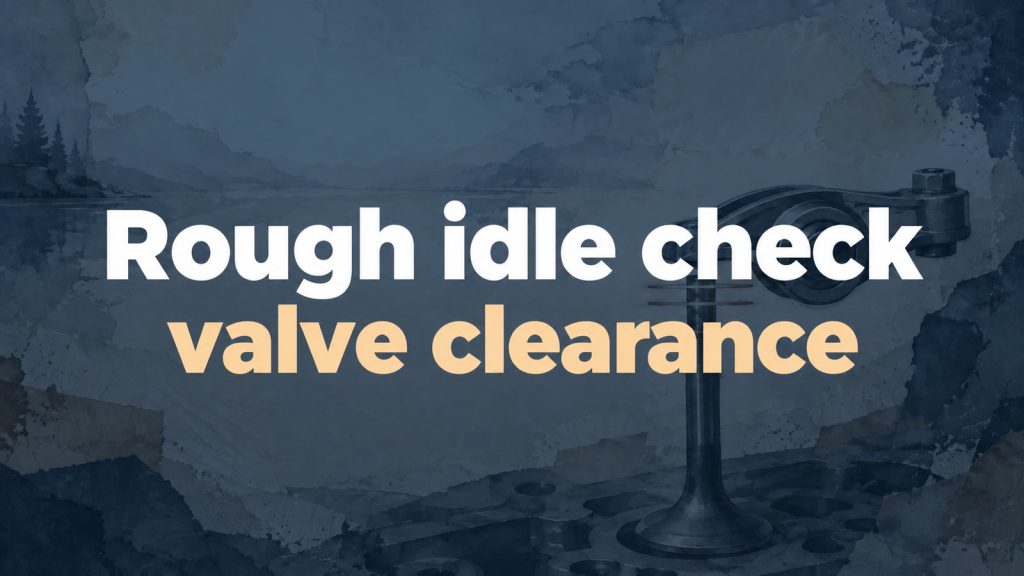 2006 Acura MDX Idles Rough but Smooths Out: Check Valve Clearance Before Another Sensor