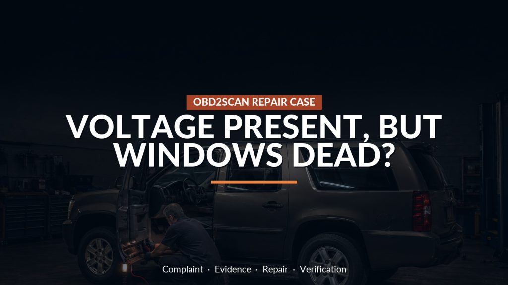 2007 Ford Expedition Windows Would Not Move: A Dim Test Light Exposed the Feed