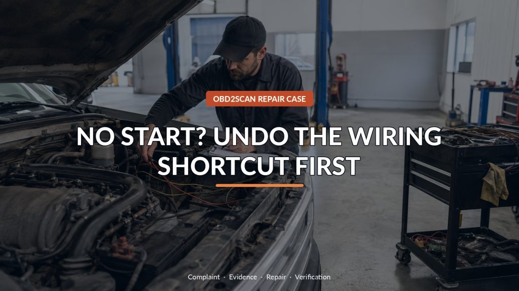 2007 Toyota Hilux P0340/P0335 No-Start: A Starter-Wire Shortcut Hid the Real Fault