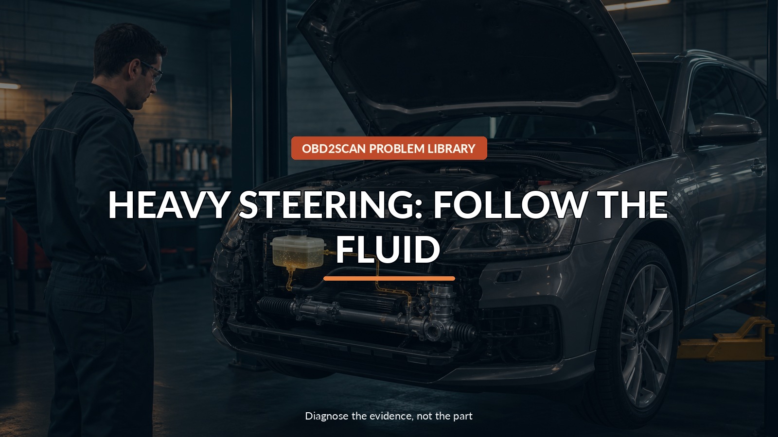 Heavy Steering: Follow The Fluid — conceptual diagnostic scene