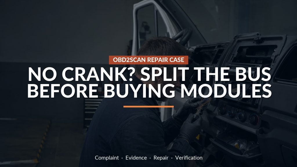 2008 Chevy Express No-Crank: A Coin in the Radio Shorted Low-Speed GMLAN