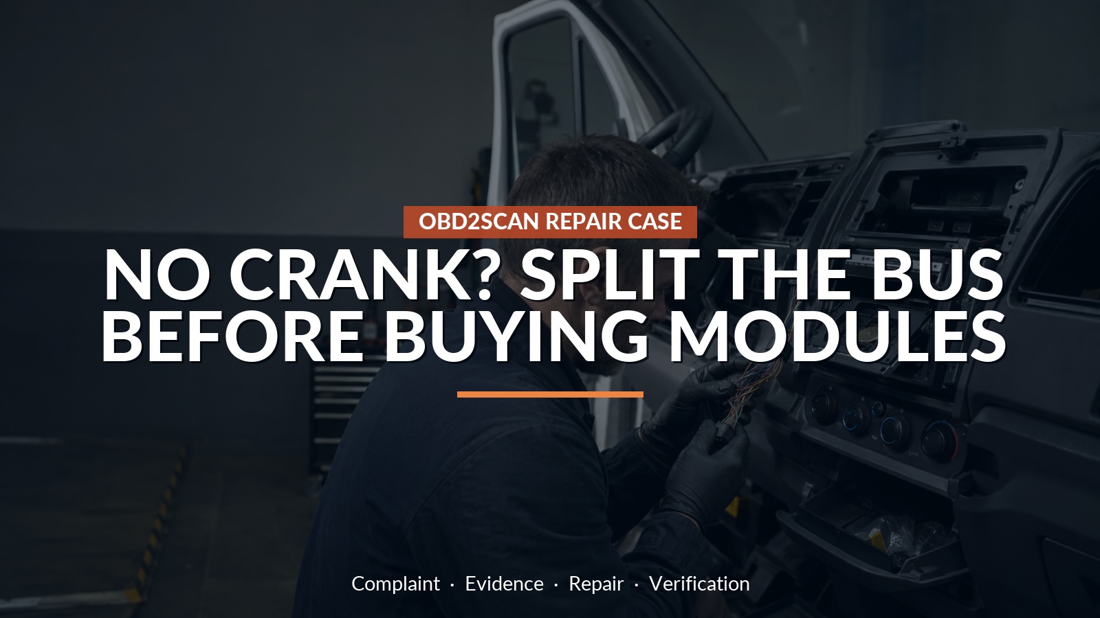 No Crank? Split The Bus Before Buying Modules — conceptual repair scene