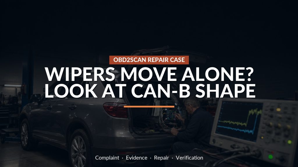 2009 Acura MDX Lights Failed and Wipers Moved Alone: A 7-Volt CAN-B Waveform Found the Node