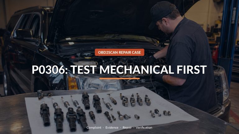 P0306: Test Mechanical First — conceptual diagnostic scene