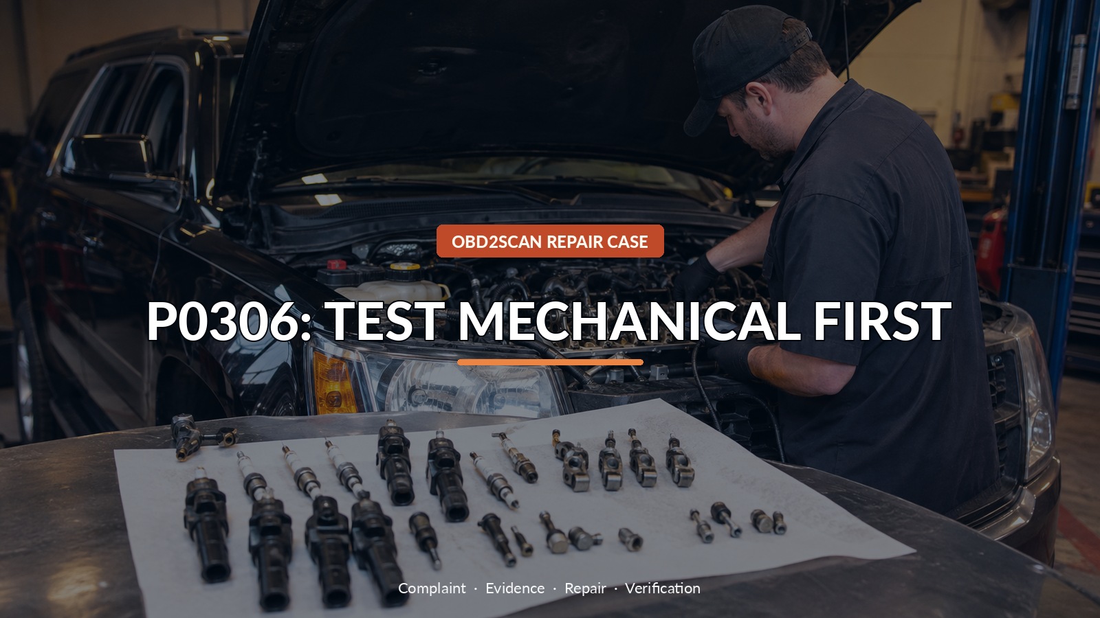 P0306: Test Mechanical First — conceptual diagnostic scene