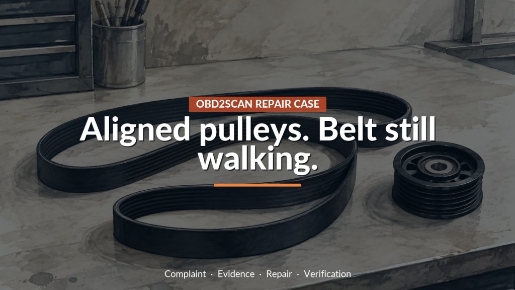 2009 Nissan Murano: Why Did a New Belt Walk Off an Aligned Pulley?