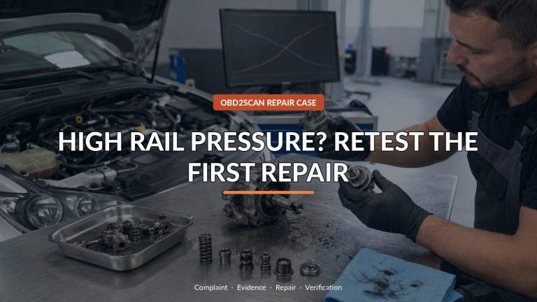 High Rail Pressure? Retest The First Repair — conceptual diagnostic scene