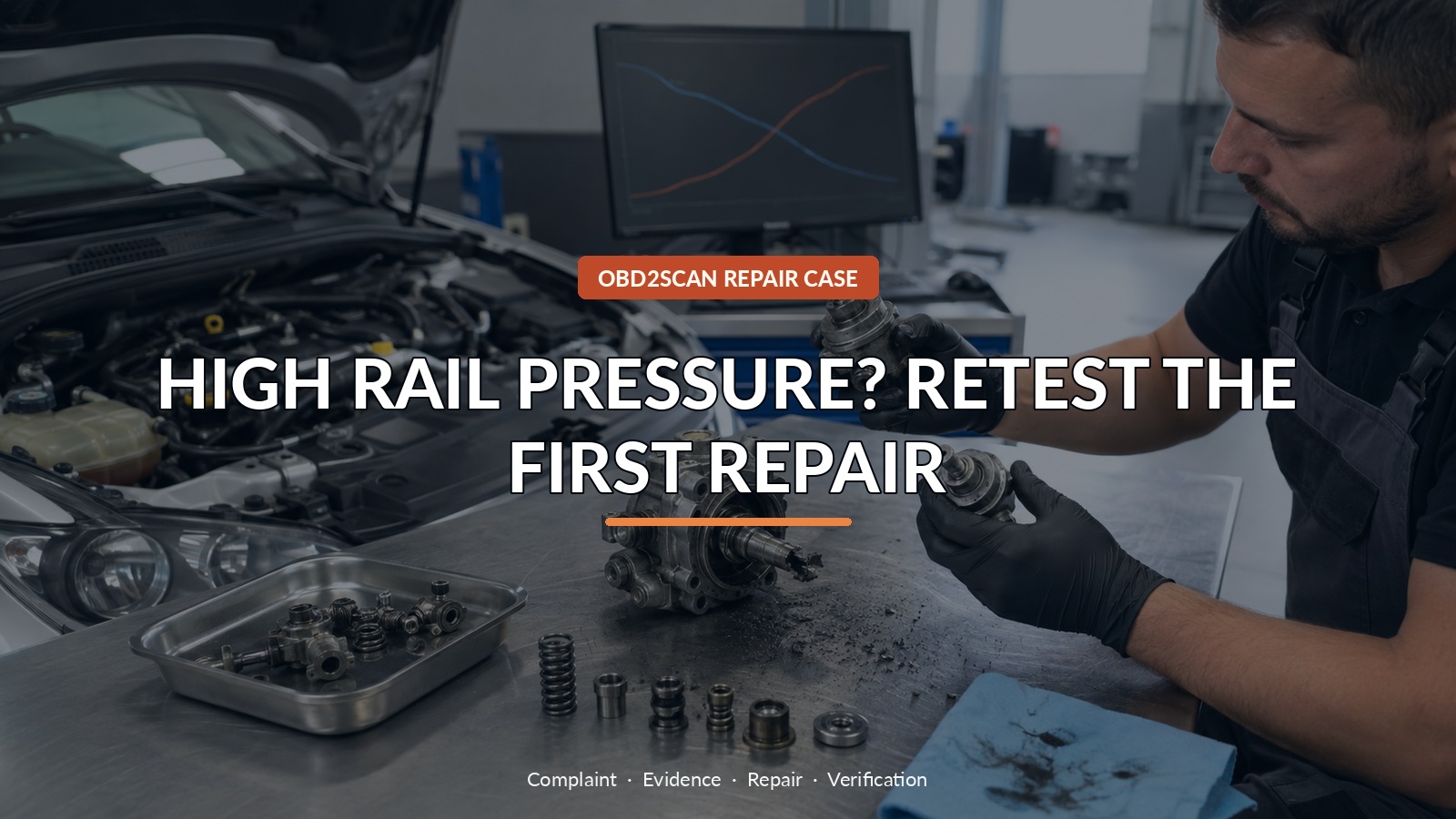 High Rail Pressure? Retest The First Repair — conceptual diagnostic scene