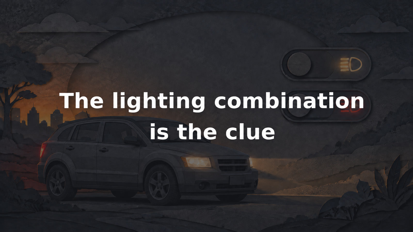 Conceptual editorial illustration: The lighting combination / is the clue