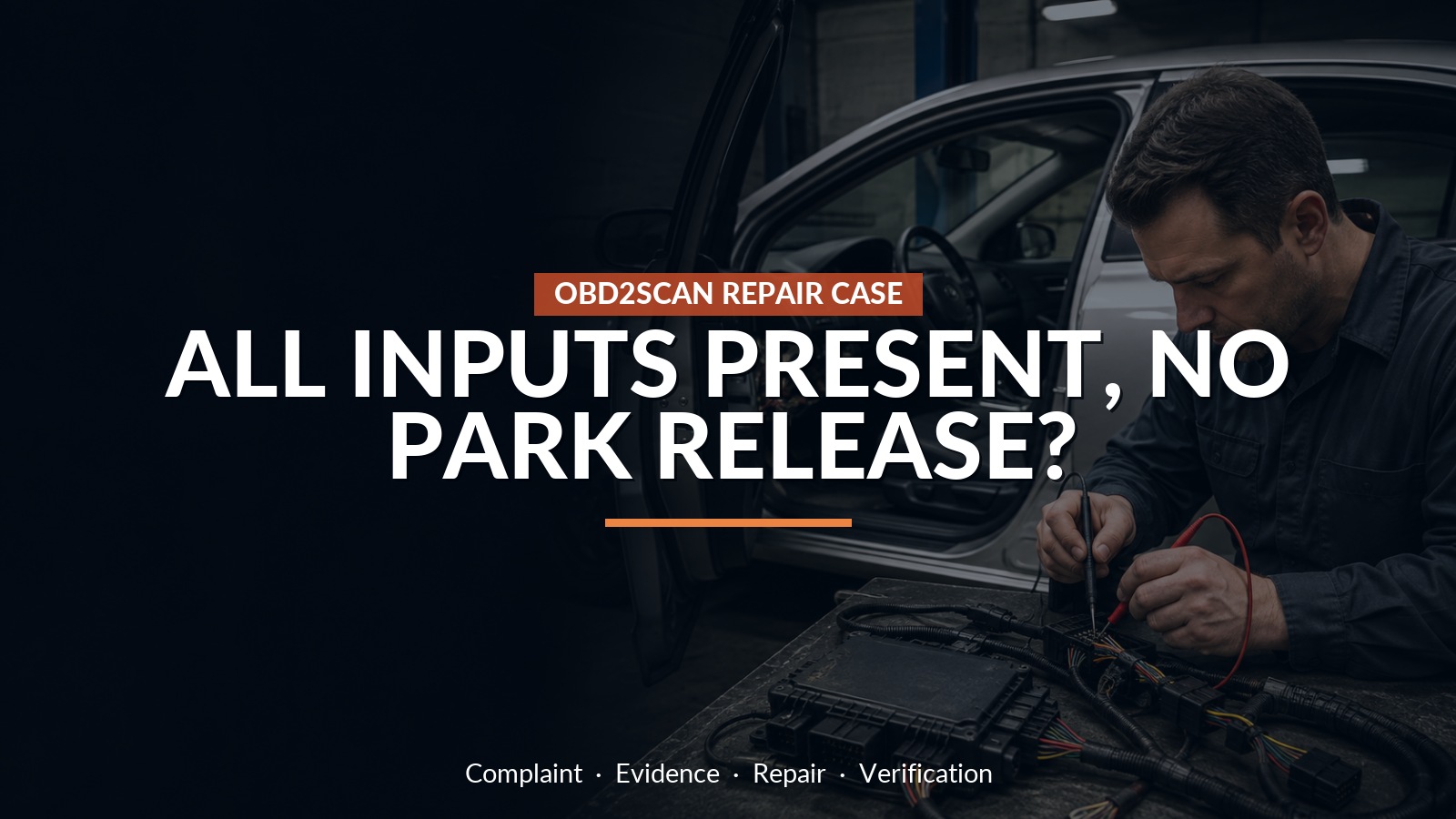All Inputs Present, No Park Release? — conceptual repair scene