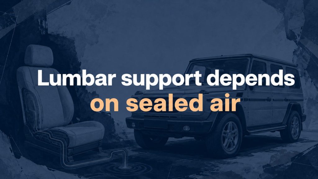 2010 Mercedes G550 Lumbar Support Will Not Hold: Follow the Air Path Beyond the Seat