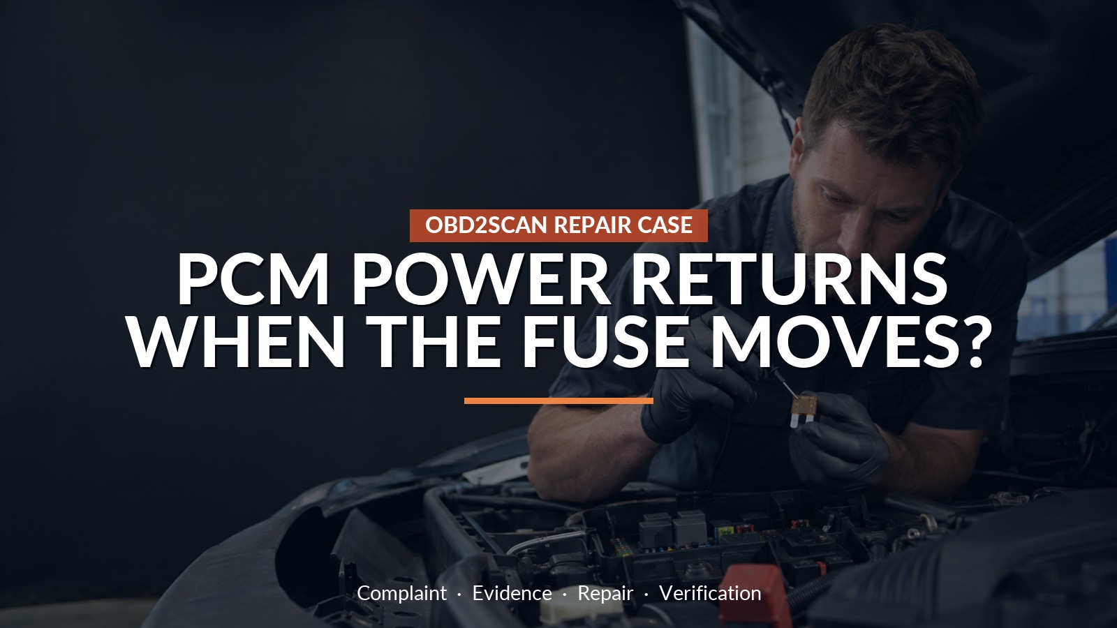 Pcm Power Returns When The Fuse Moves? — conceptual repair scene