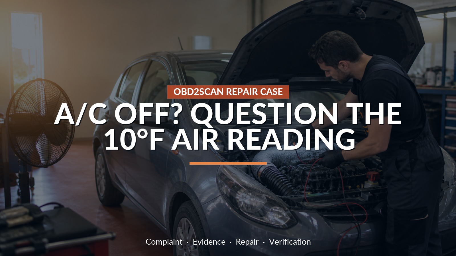 A/C Off? Question The 10°F Air Reading — conceptual repair scene