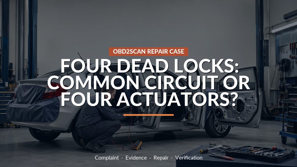 2012 Nissan Sentra Lost All Four Power Locks: Load Testing Cleared the Shared Circuit