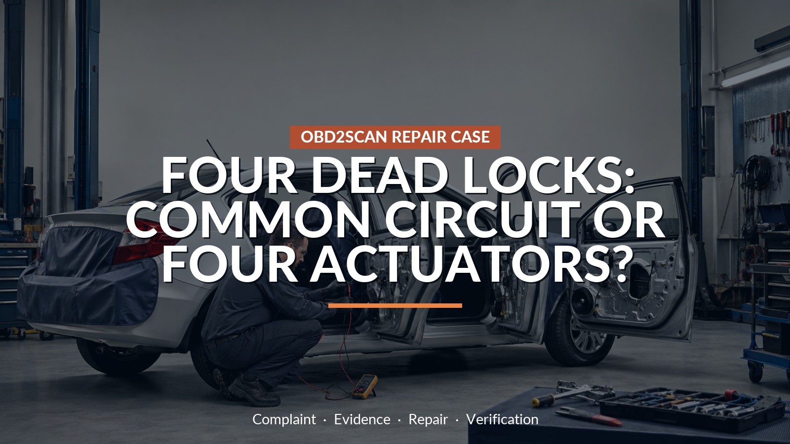 Four Dead Locks: Common Circuit Or Four Actuators? — conceptual repair scene