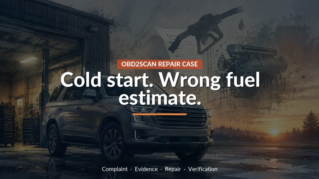 2012 Toyota Sequoia Cold Long Crank: When the Learned Fuel Value Needs Investigation