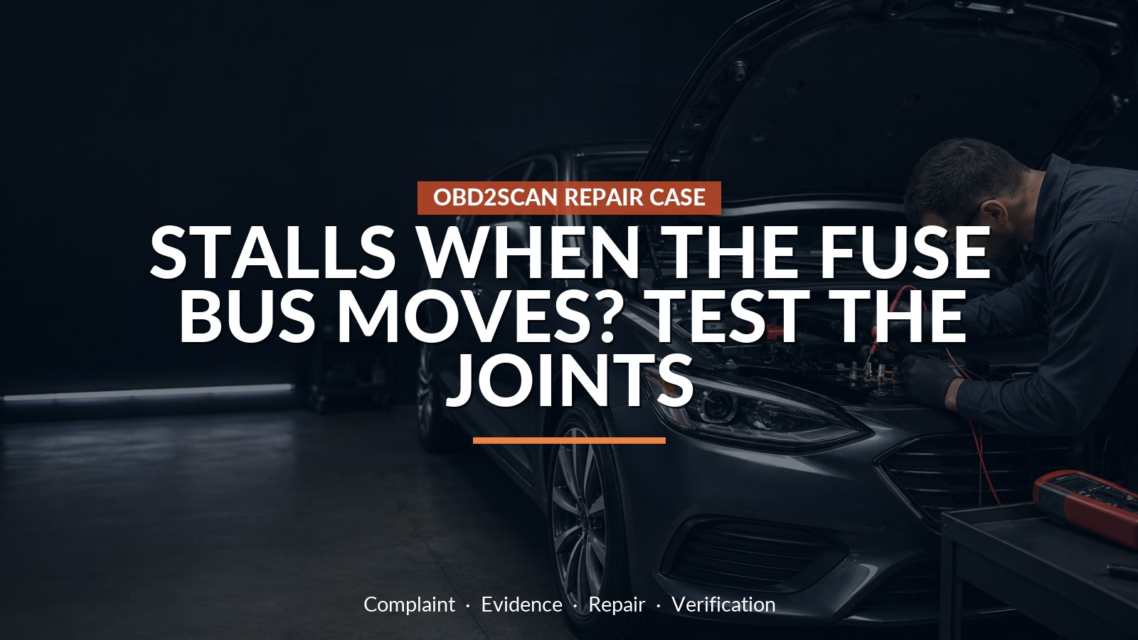 Stalls When The Fuse Bus Moves? Test The Joints — conceptual repair scene