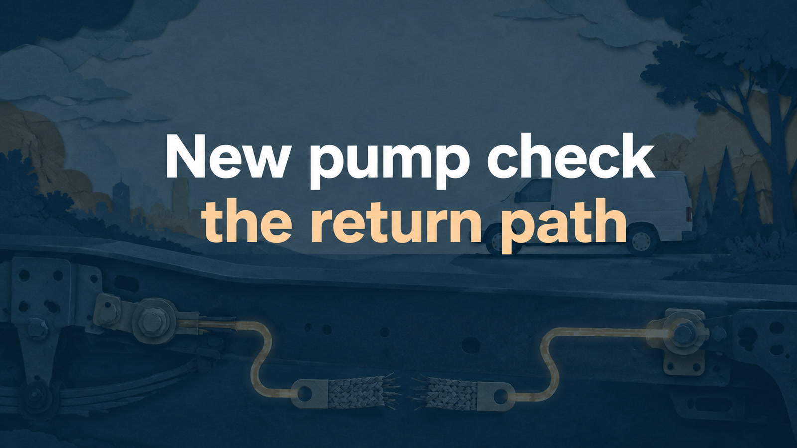 Conceptual editorial illustration: New pump check / the return path
