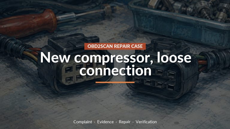 Conceptual editorial illustration: New compressor, loose connection