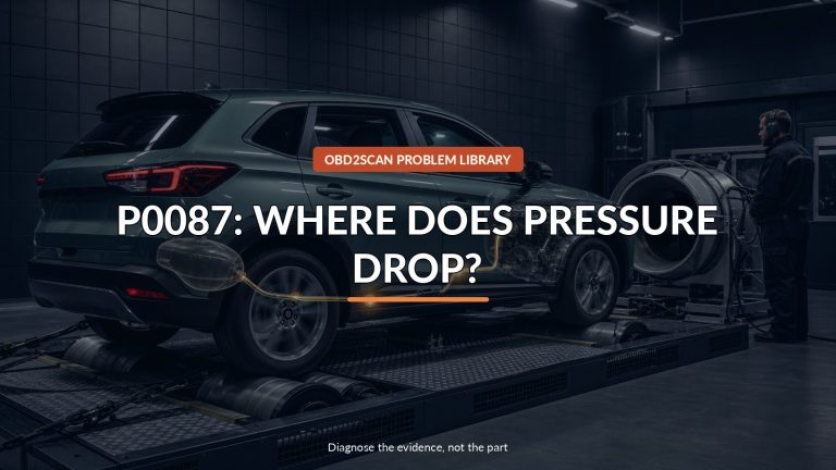 P0087: Where Does Pressure Drop? — conceptual diagnostic scene