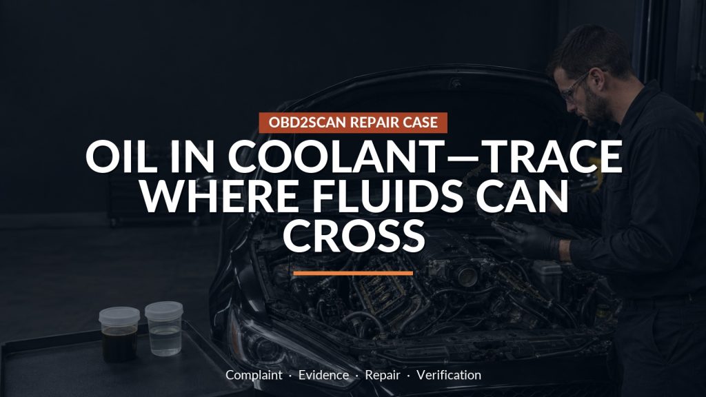 2014 Audi A6 Put Engine Oil in the Coolant: The Leak Was Under the Crankcase Vent Valve