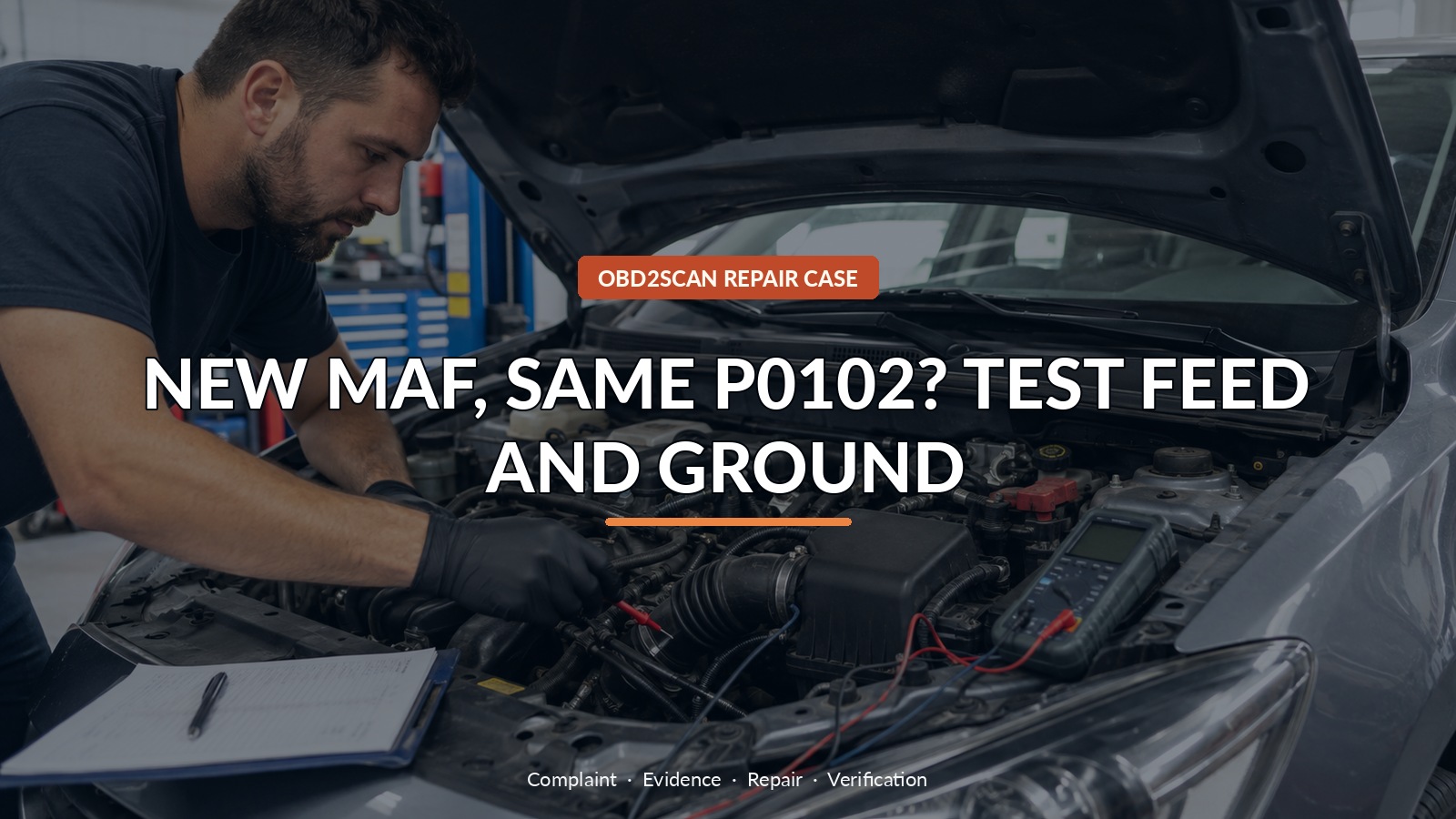 New Maf, Same P0102? Test Feed And Ground — conceptual diagnostic scene