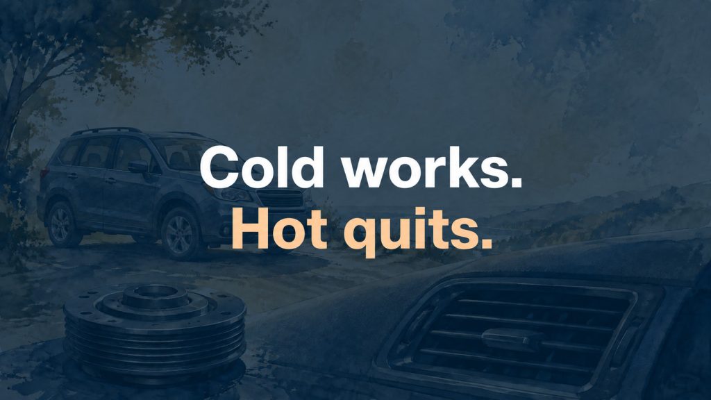 2014 Subaru Forester A/C Quits When Hot: Catch the Clutch at the Moment It Stops