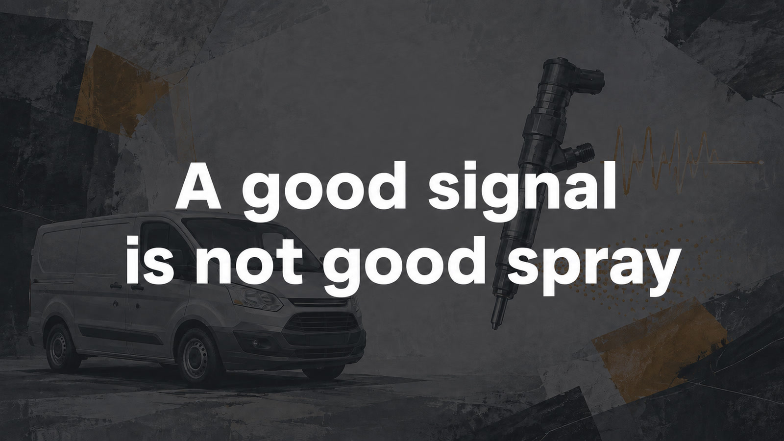Conceptual editorial illustration: A good signal / is not good spray