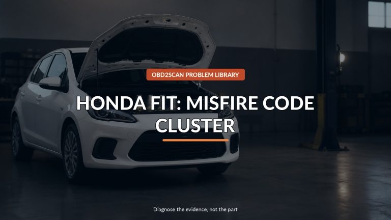 Honda Fit: Misfire Code Cluster — conceptual diagnostic scene