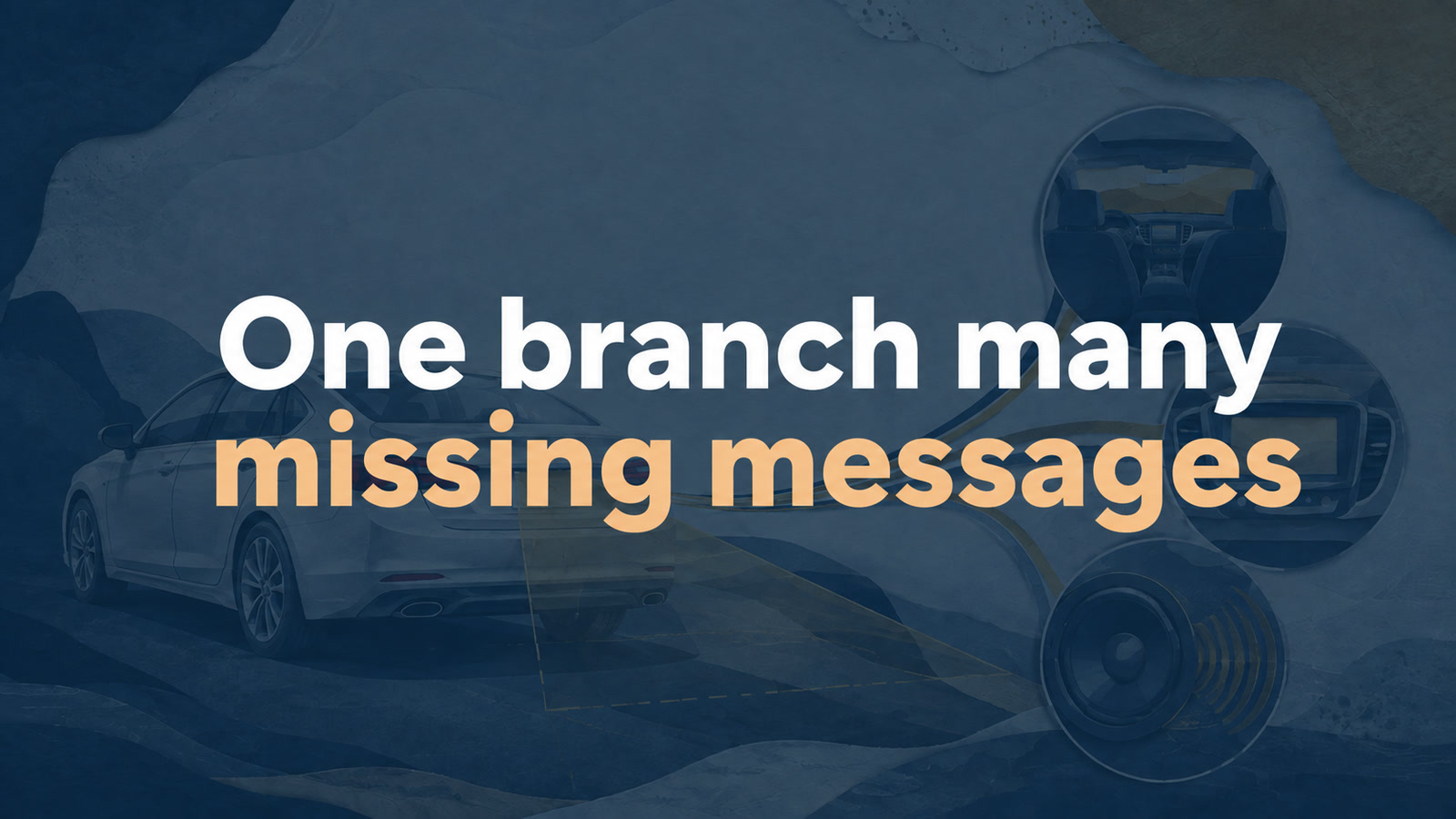 Conceptual editorial illustration: One branch many / missing messages