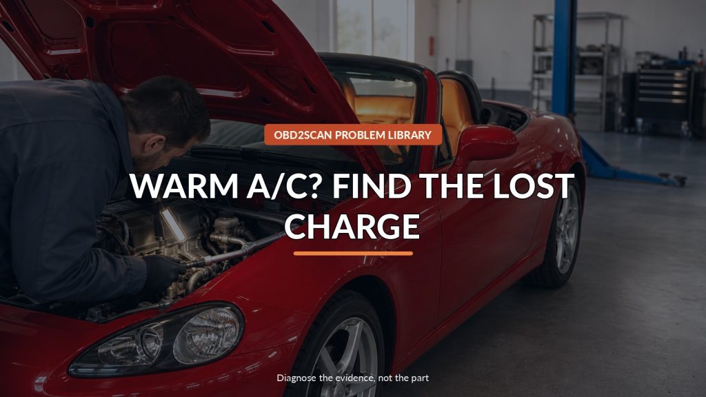 2016–2020 Mazda MX-5 A/C Blows Warm? Inspect the High-Side Pipe Before Recharging