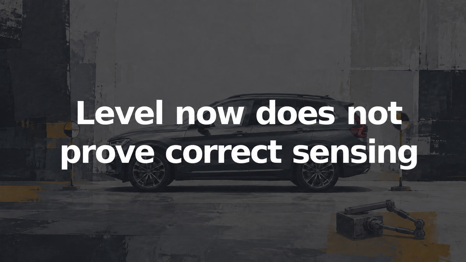 Conceptual editorial illustration: Level now does not / prove correct sensing