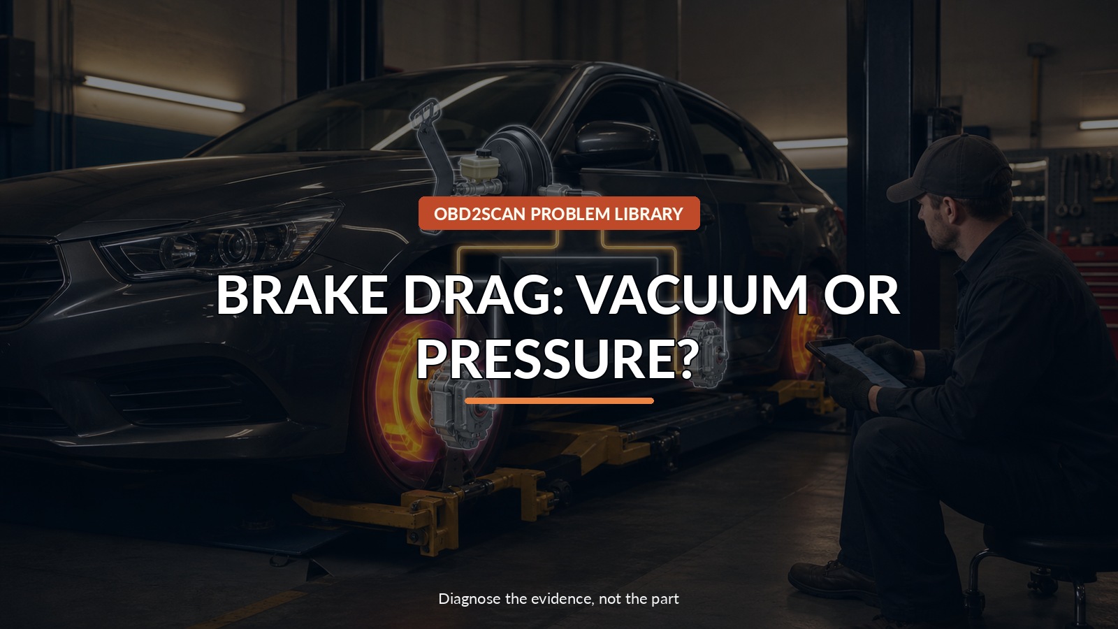 Brake Drag: Vacuum Or Pressure? — conceptual diagnostic scene