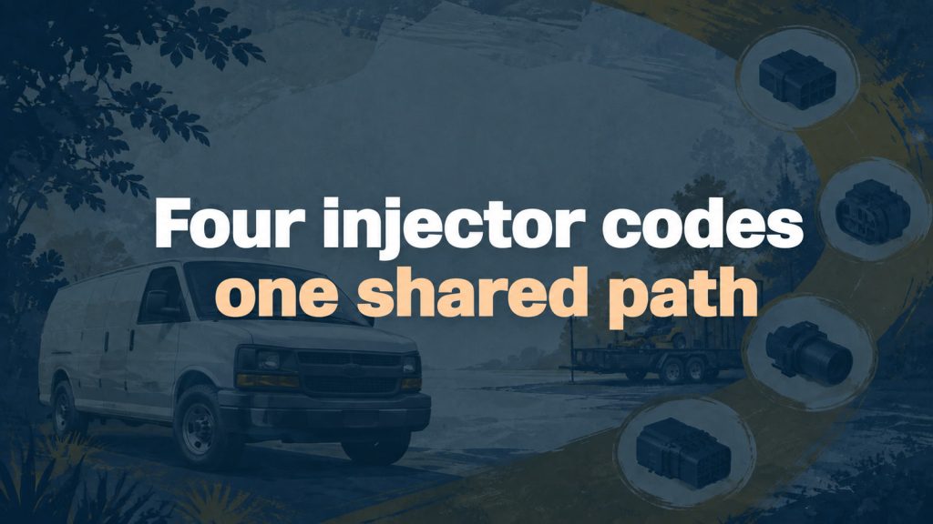 2016 Chevy Express Misfires on One Bank: Read the Injector Codes as a Group
