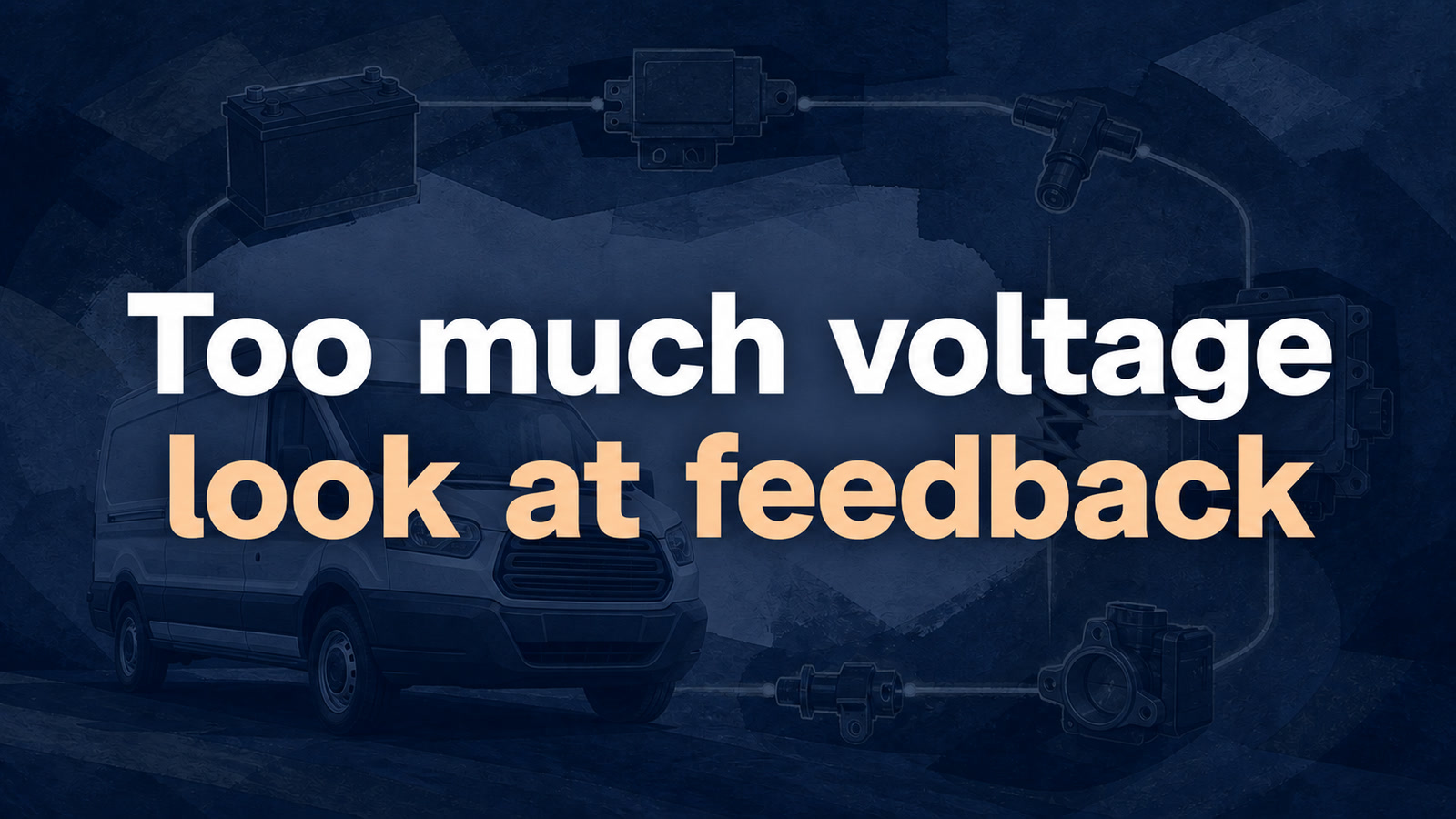 Conceptual editorial illustration: Too much voltage / look at feedback