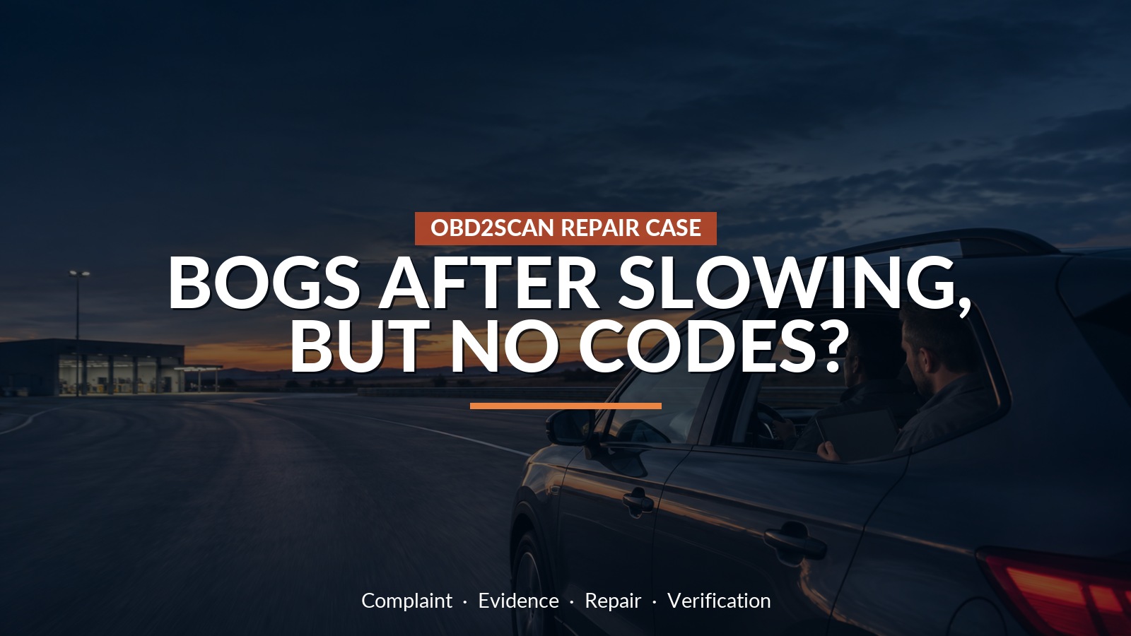 Bogs After Slowing, But No Codes? — conceptual repair scene