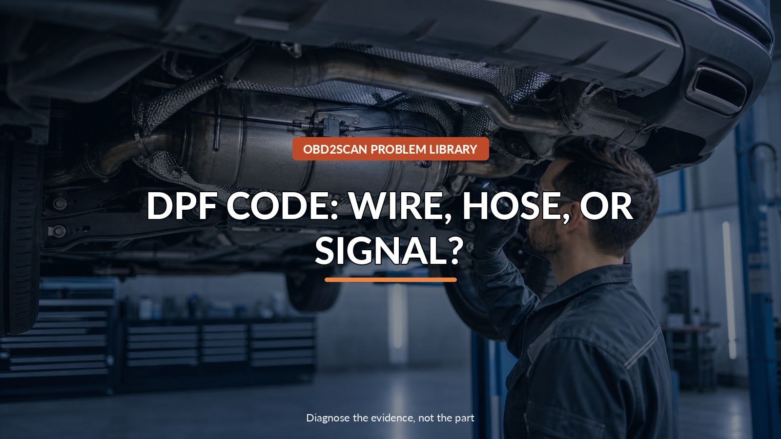 Dpf Code: Wire, Hose, Or Signal? — conceptual diagnostic scene