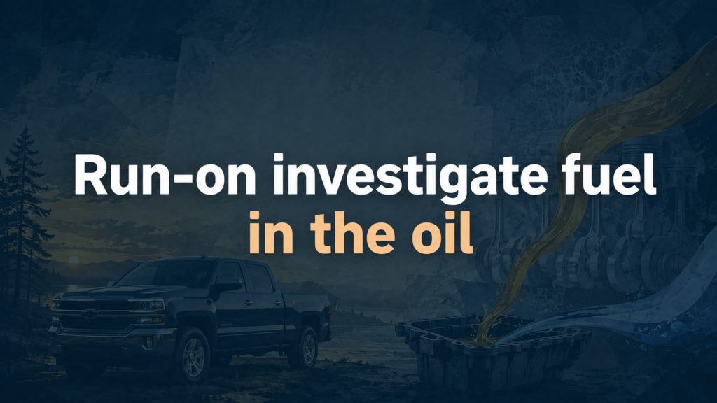 2016 Silverado Chugs After Key-Off: Fuel in the Oil Changed the Investigation