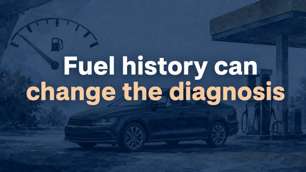 2016 VW Jetta P1250 With Misfire Codes: Ask About Fuel Level Before Ordering Coils