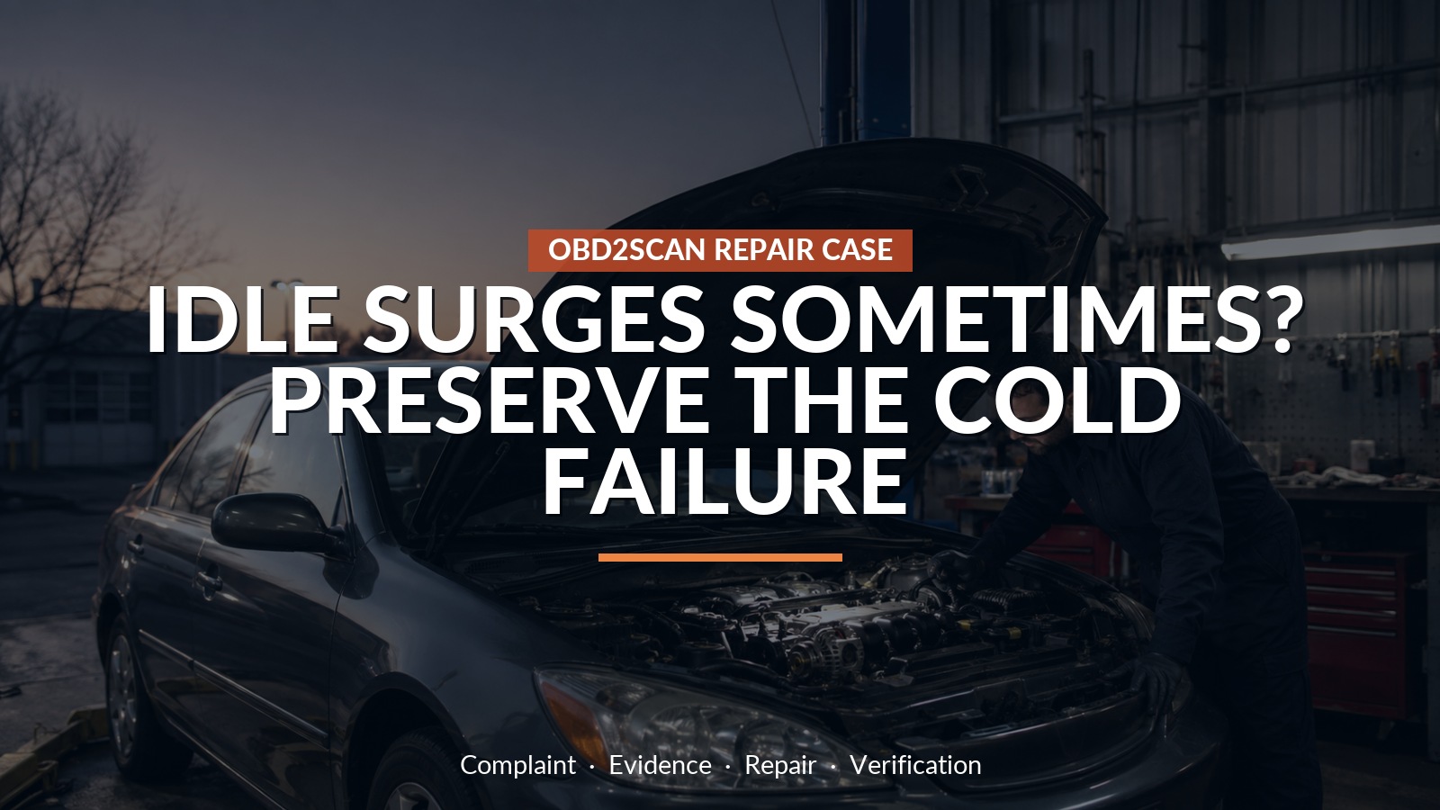 Idle Surges Sometimes? Preserve The Cold Failure — conceptual repair scene
