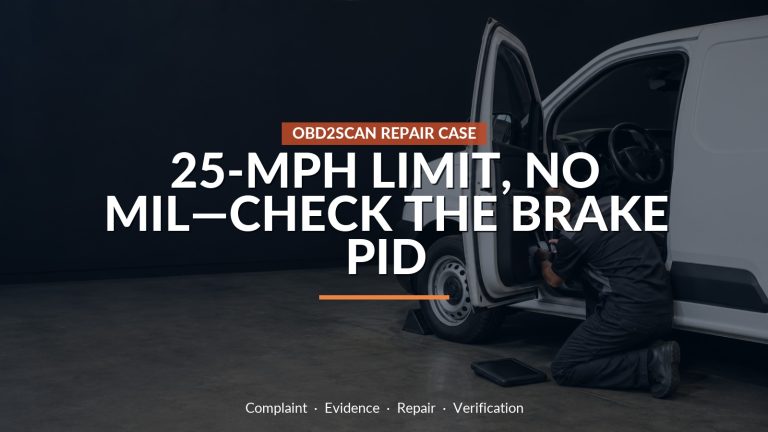 25-Mph Limit, No Mil—Check The Brake Pid — conceptual repair scene
