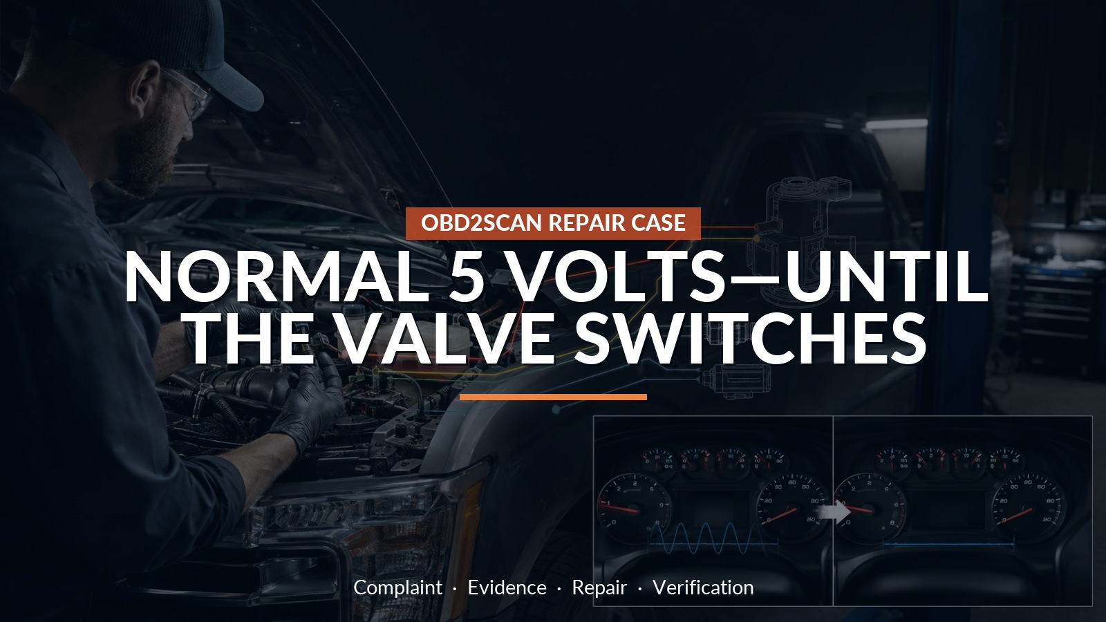 Normal 5 Volts—Until The Valve Switches — conceptual repair scene