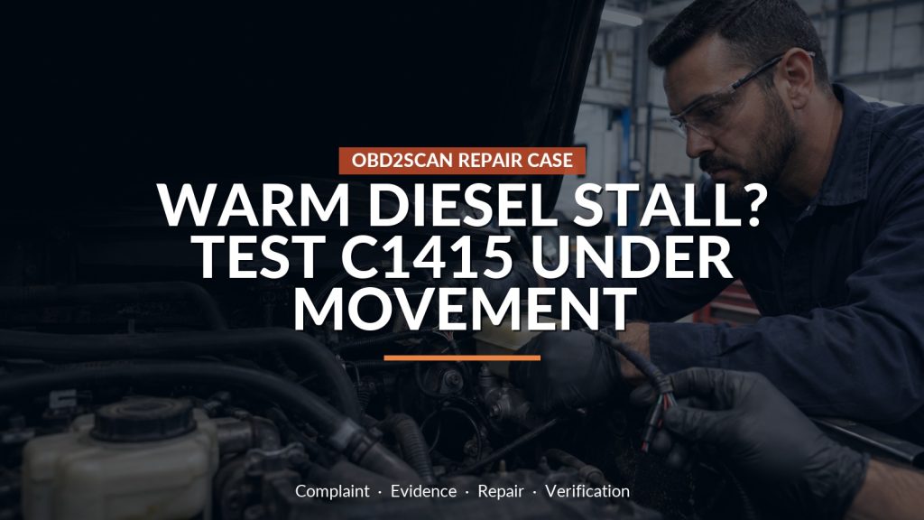 2017 Ford F-550 Stalled More When Warm: Connector C1415 Had Corrosion and Poor Pin Fit