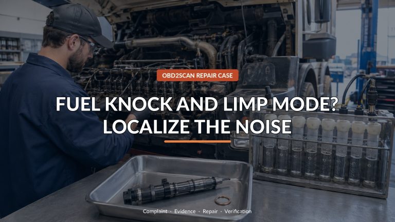 Fuel Knock And Limp Mode? Localize The Noise — conceptual diagnostic scene