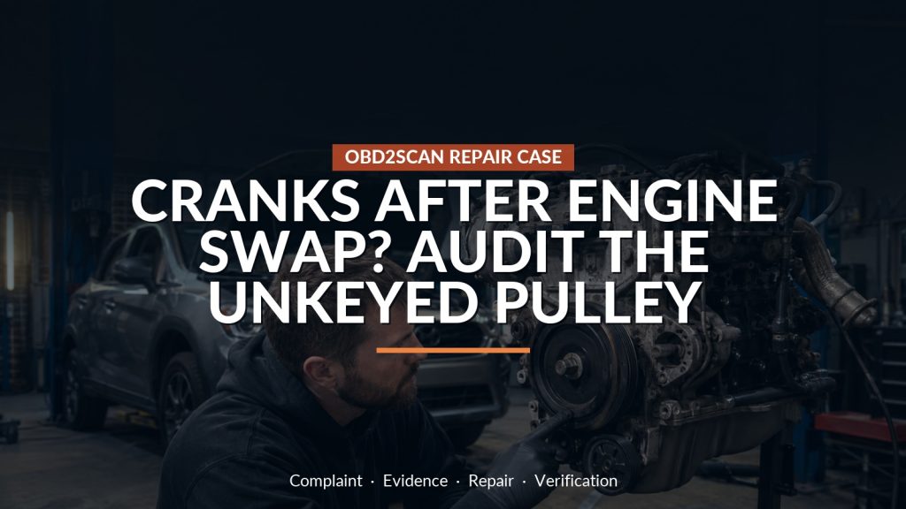 2018 Ford Escape Cranked After an Engine Swap but Would Not Start: The Pulley Had Moved