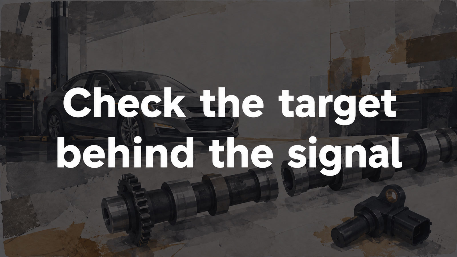 Conceptual editorial illustration: Check the target / behind the signal