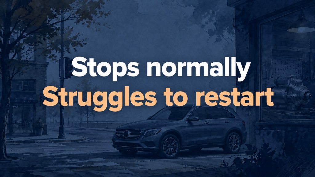 2018 Mercedes GLC300 Stops Normally but Struggles to Restart: Look at the Cranking Event