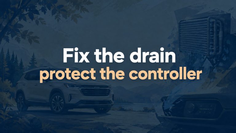 Conceptual editorial illustration: Fix the drain / protect the controller