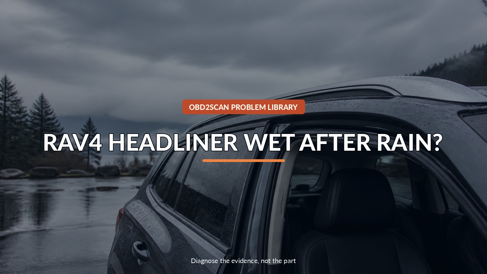 Rav4 Headliner Wet After Rain? — conceptual diagnostic scene