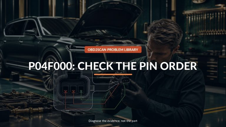 P04F000: Check The Pin Order — conceptual diagnostic scene